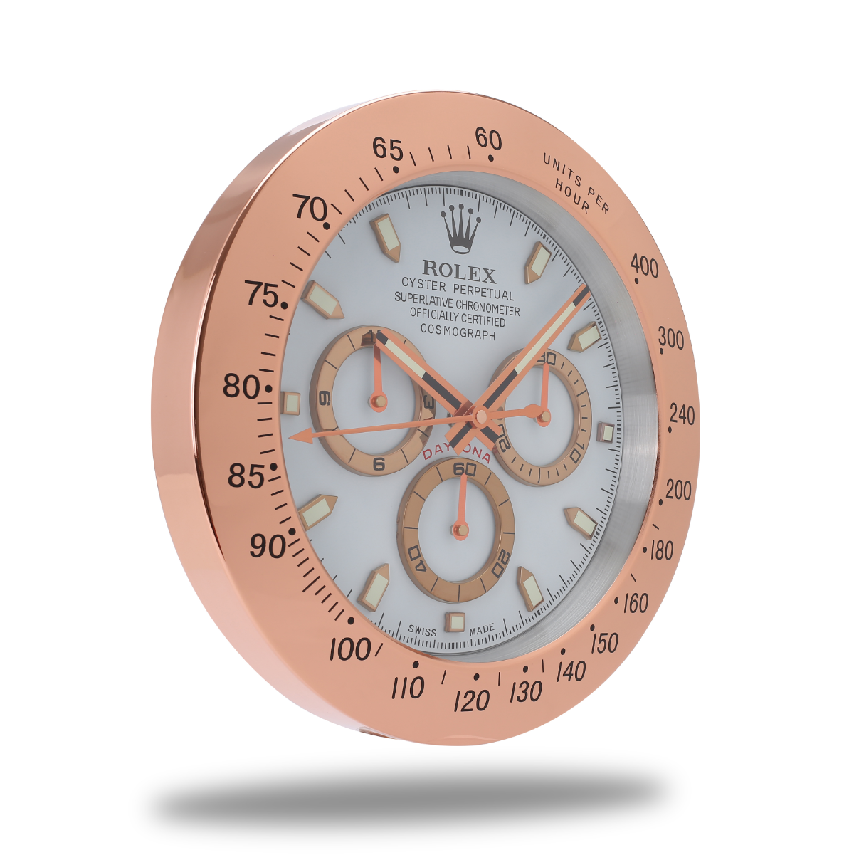 Horloge Murale Rolex Daytona - Or Rose Blanc