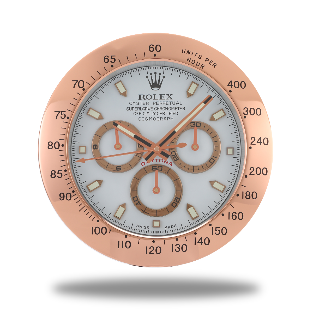Horloge Murale Rolex Daytona - Or Rose Blanc
