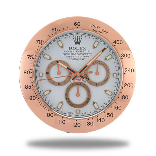 Horloge Murale Rolex Daytona - Or Rose Blanc