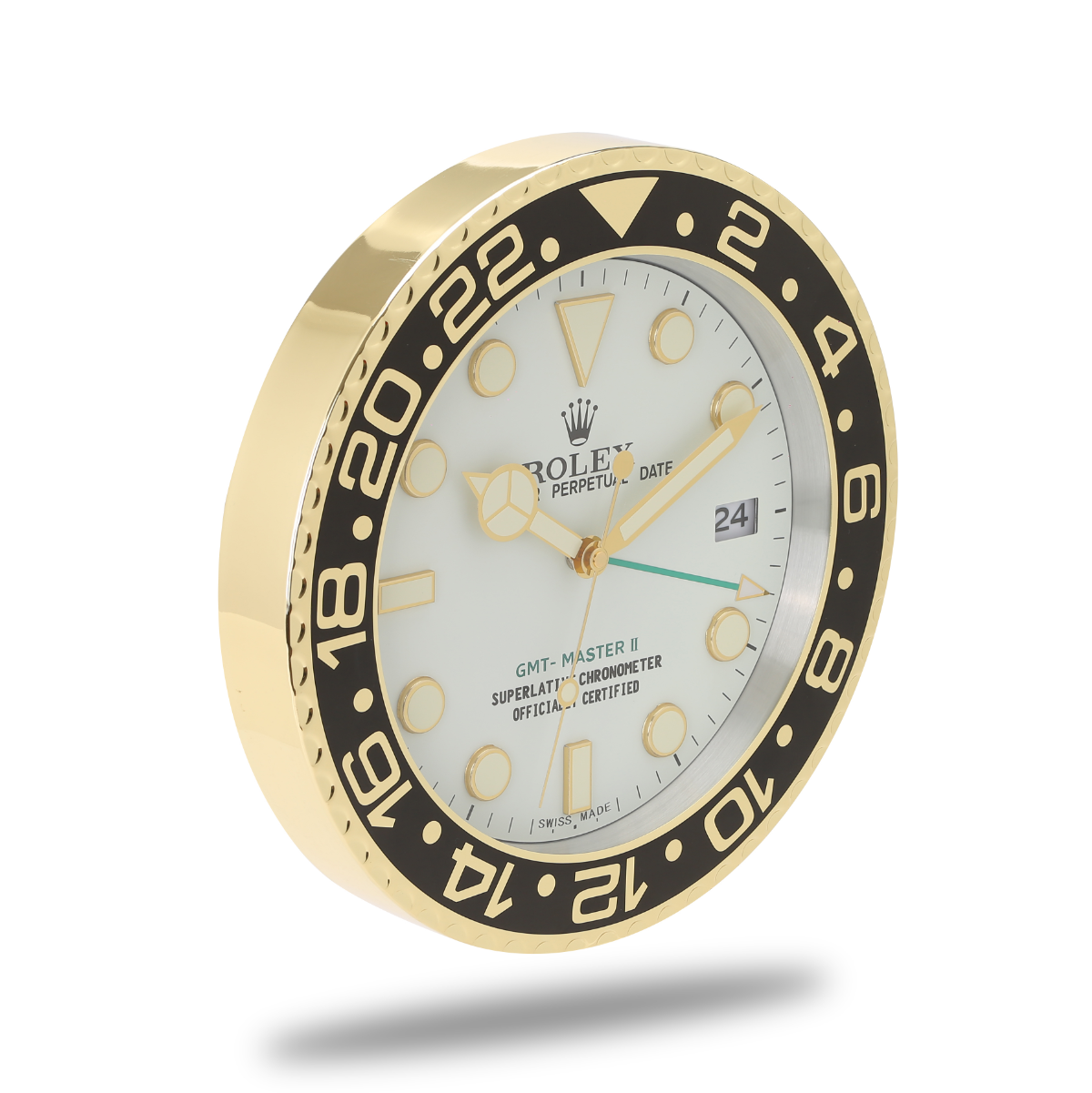 Horloge Murale Rolex GMT Master - Aiguilles Dorées