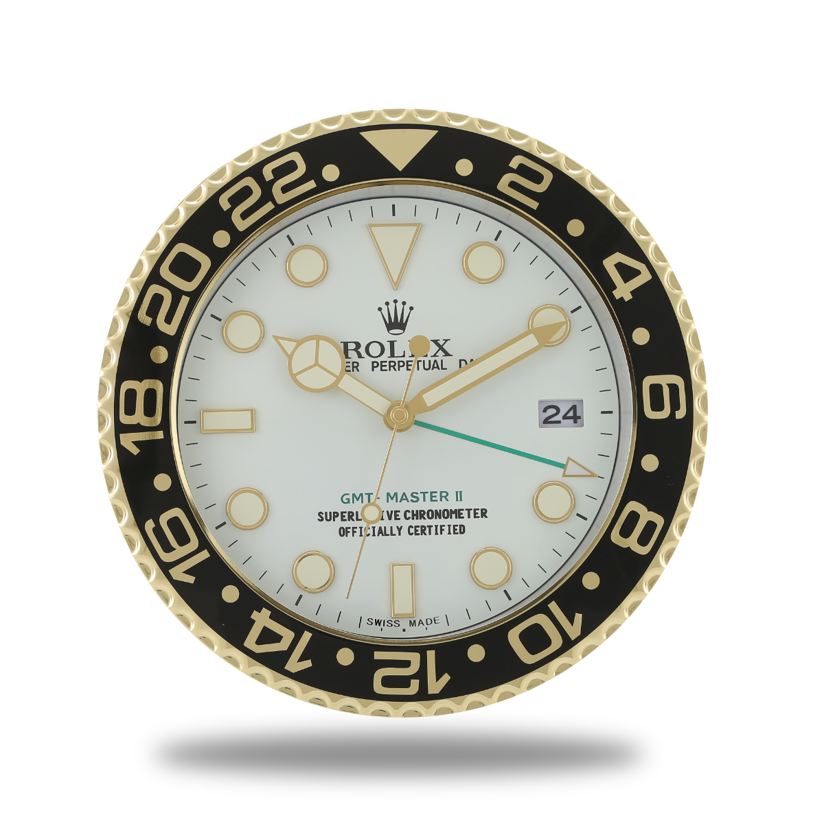 Horloge Murale Rolex GMT Master - Aiguilles Dorées