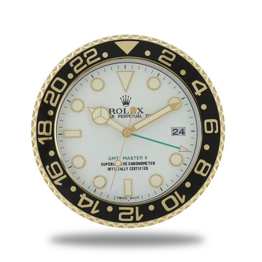 Horloge Murale Rolex GMT Master - Aiguilles Dorées