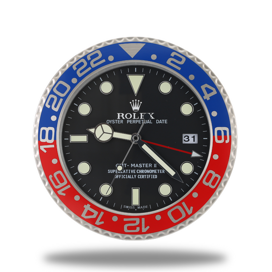 Horloge Murale Rolex GMT Master - Édition Spéciale Pepsi