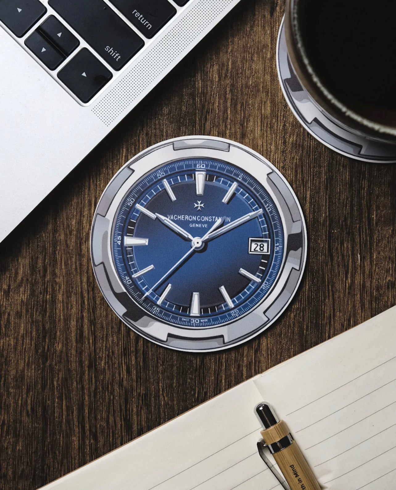 Dessous de Verre en Silicone Anti-dérapant Résistants à l'Eau pour Amateurs de Montres