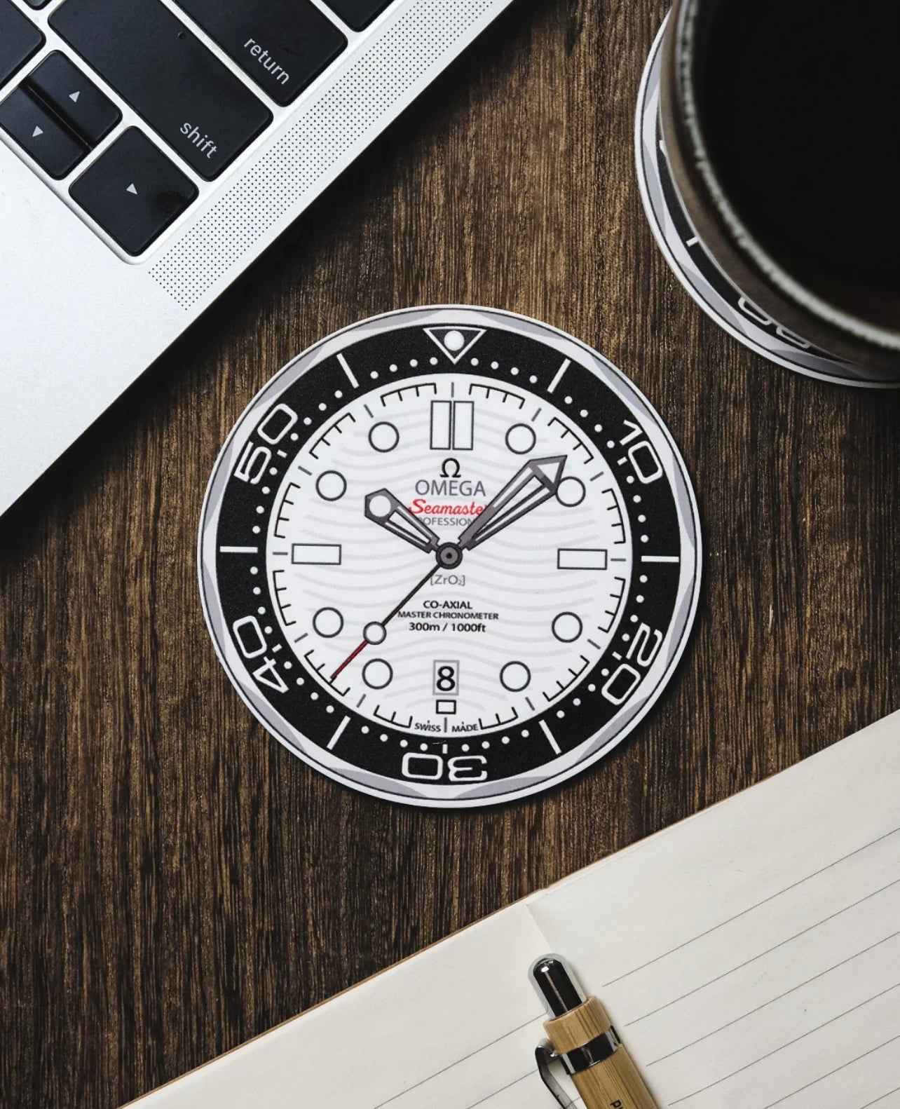 Sous-verres Étanches pour Amateurs de Montres - Seamaster White