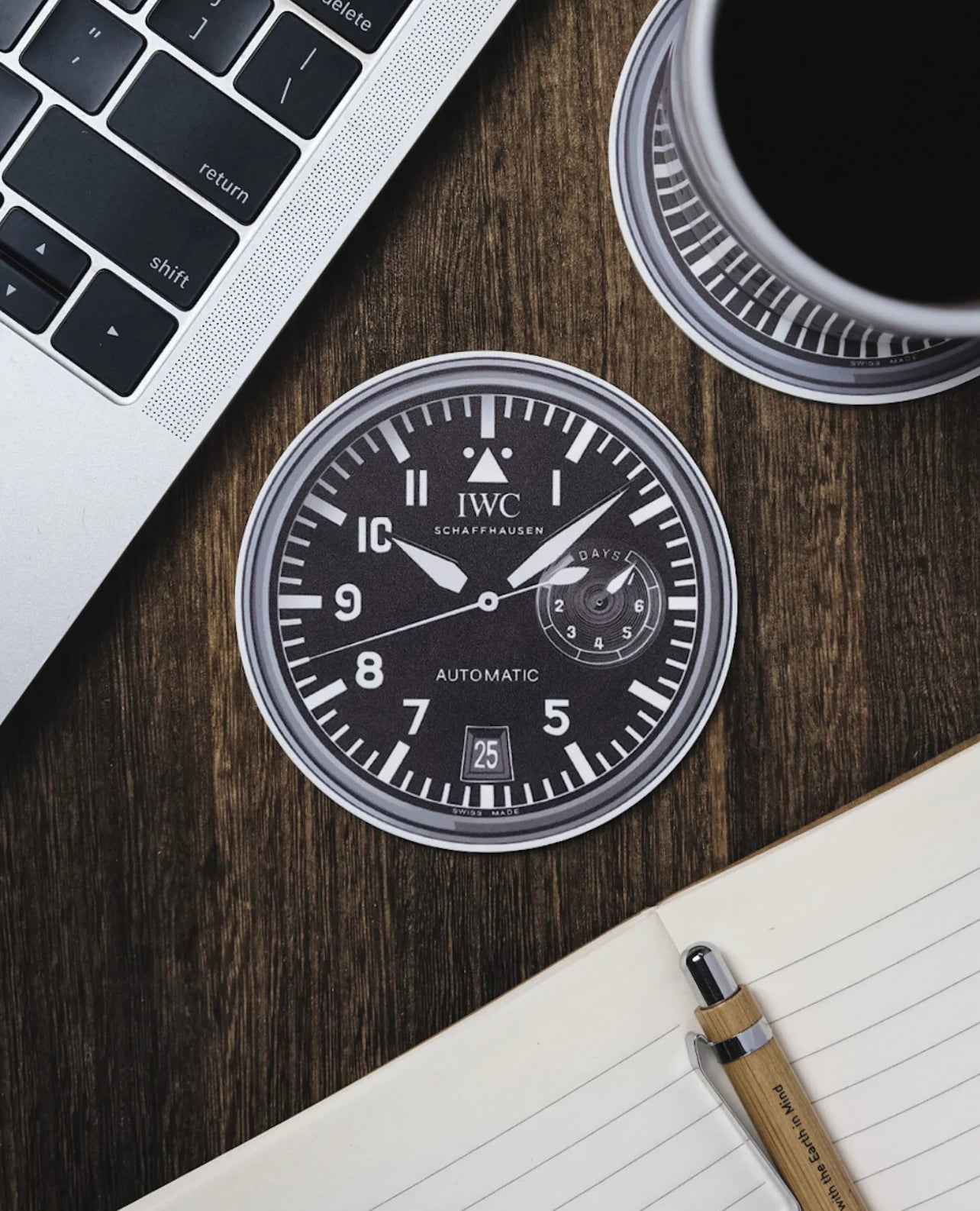 Dessous de Verre IWC Grand Pilote en Silicone pour Amateurs de Montres