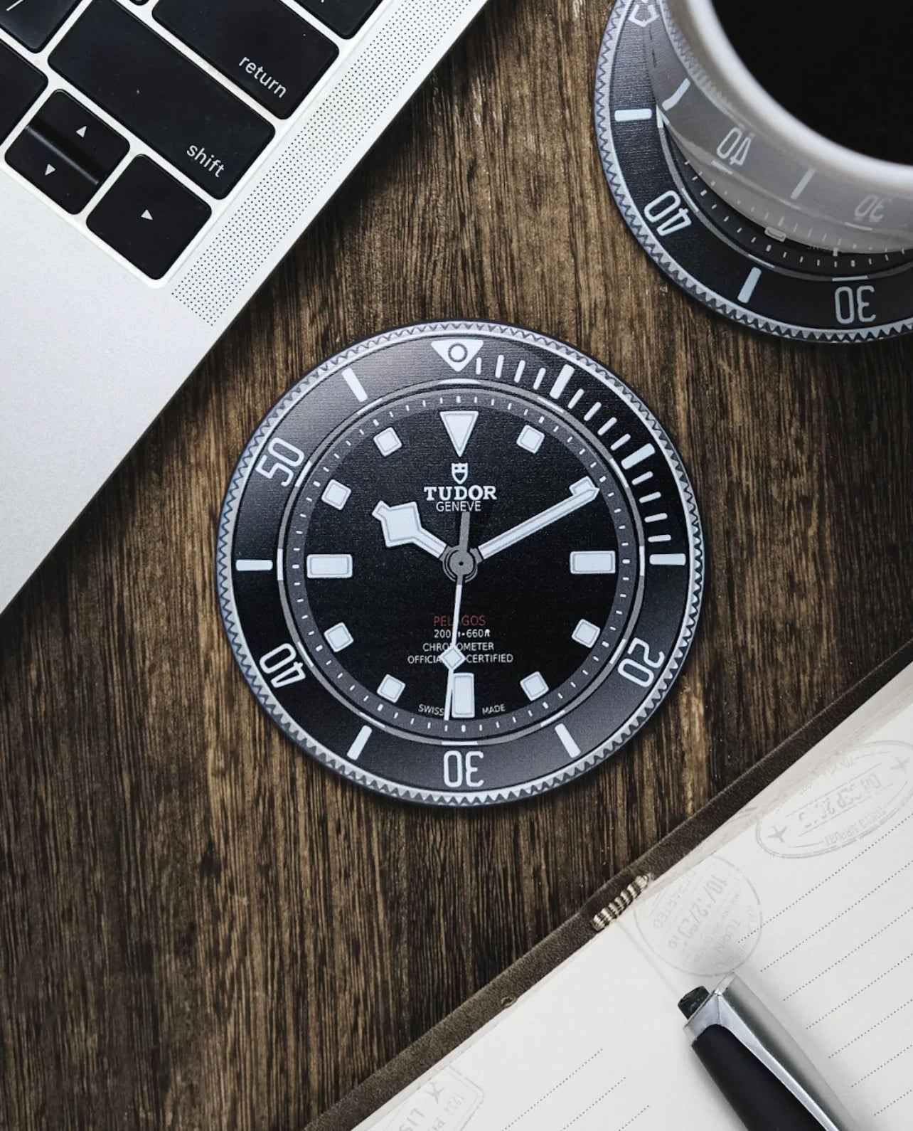 Sous-verres Tudor Pelagos 39 en Silicone Antidérapant - Accessoire Idéal pour Amateurs d'Horlogerie