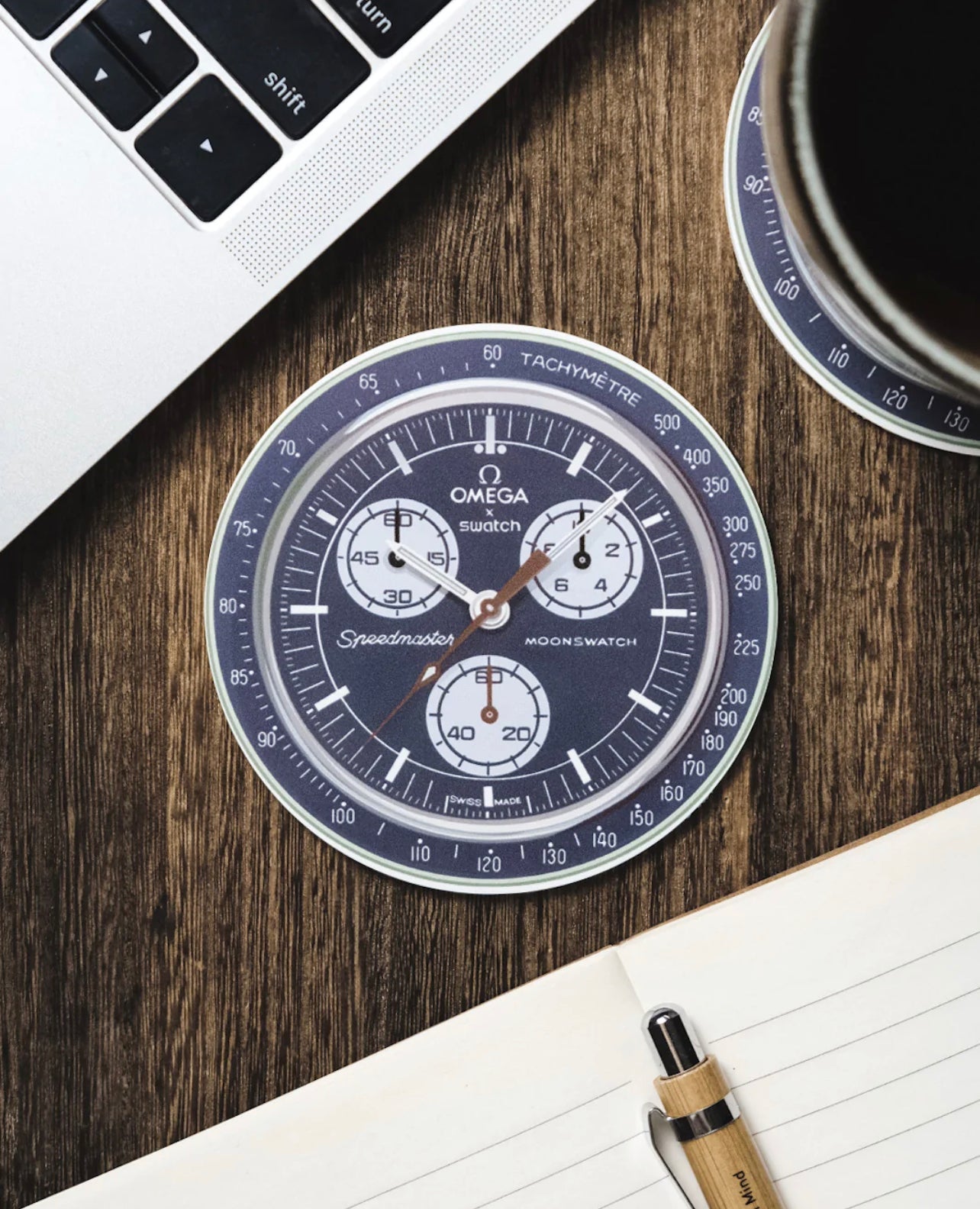 Sous-verres MoonSwatch Mission à la Terre - Cadeau Idéal pour Amateurs de Montres
