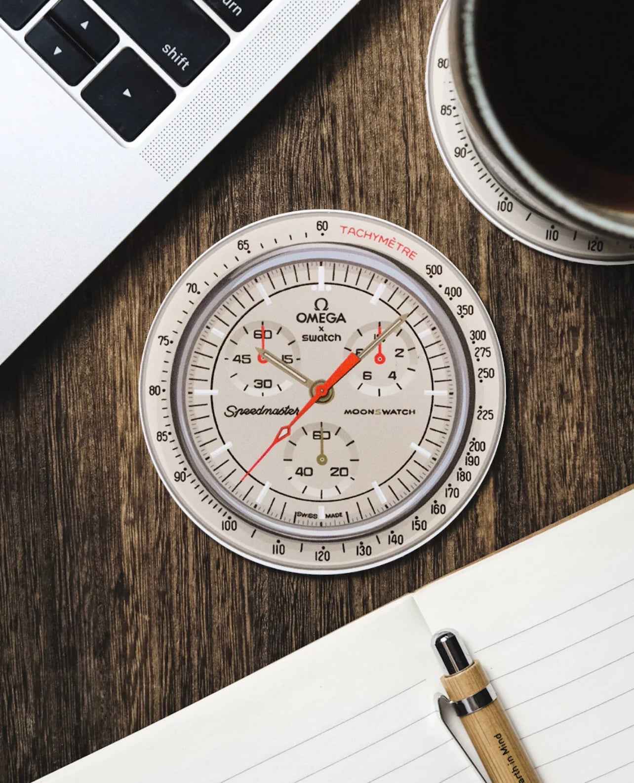 Dessous de Verre MoonSwatch Mission Jupiter - Base Non-Glissante en Silicone