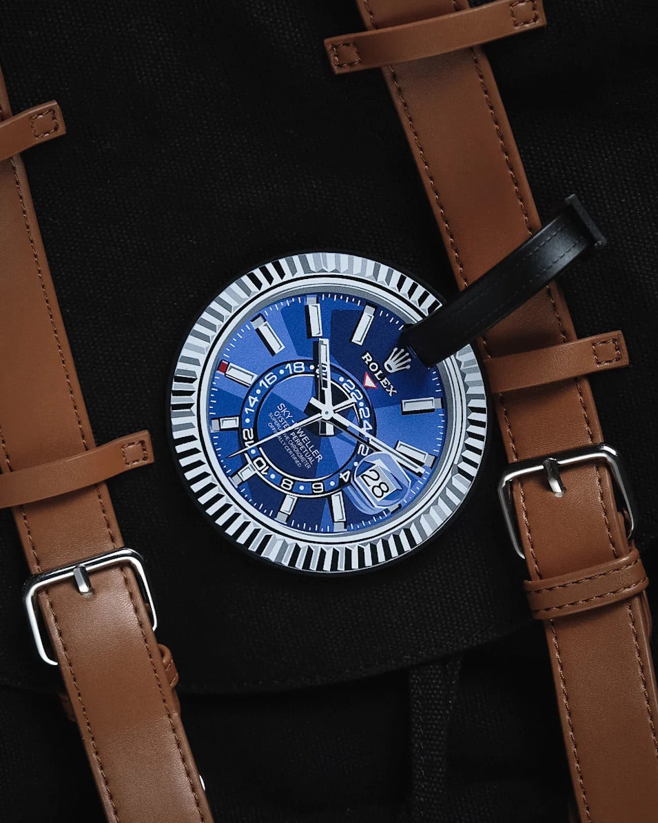 Étiquette de Voyage pour Sac Sky Dweller en Caoutchouc Écoresponsable