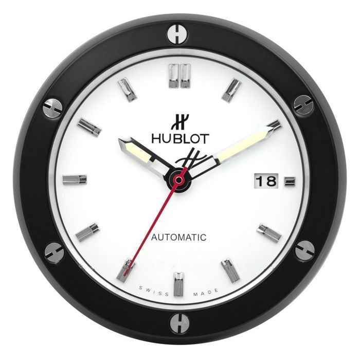Horloge Murale Réplique Hublot Classic Fusion Cadran Blanc 34cm Quartz acier