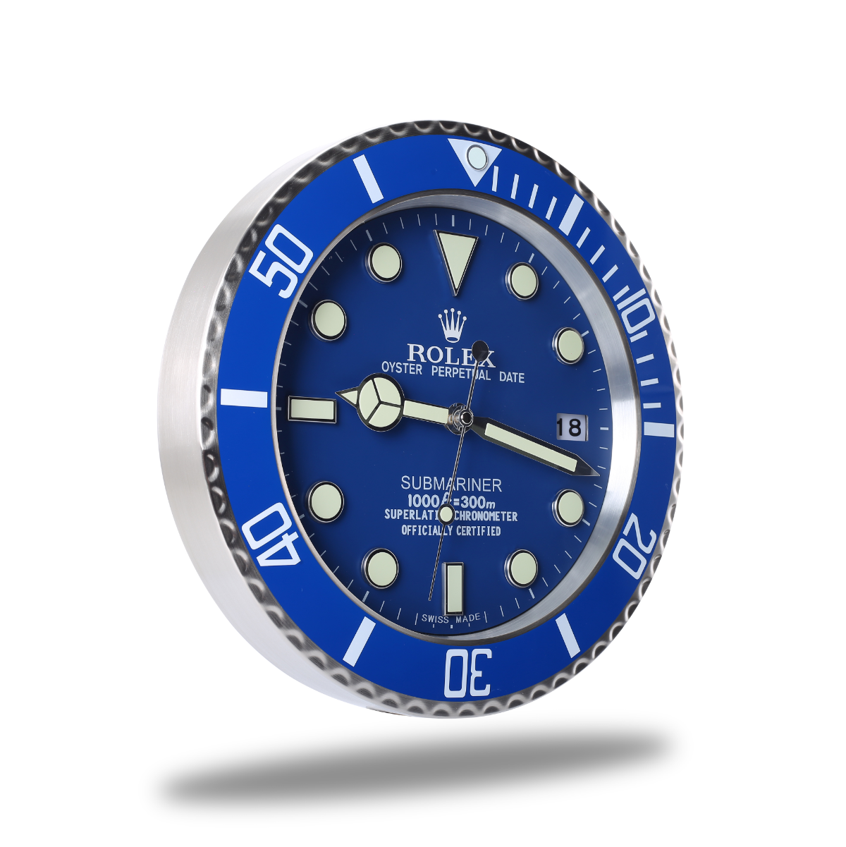 Horloge Murale Rolex Submariner - Bleu Brillant