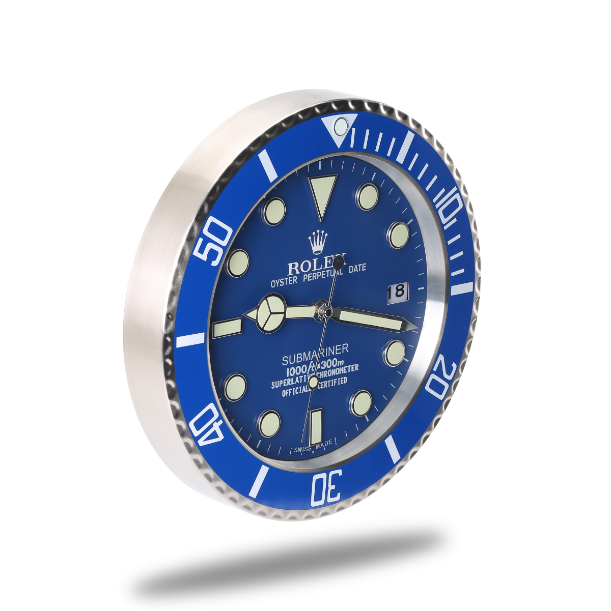 Horloge Murale Rolex Submariner - Bleu Brillant