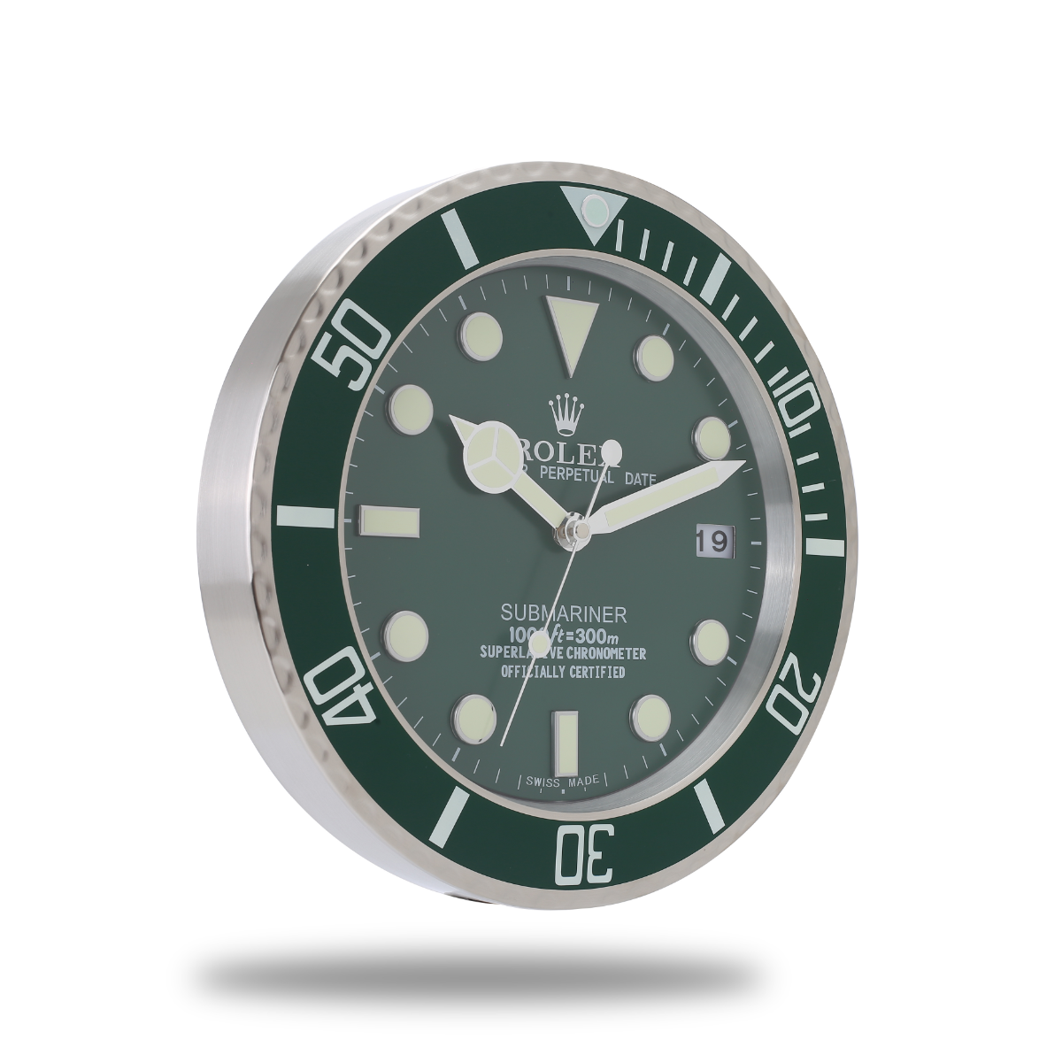 Horloge Murale Rolex Submariner - Vert Luxueux