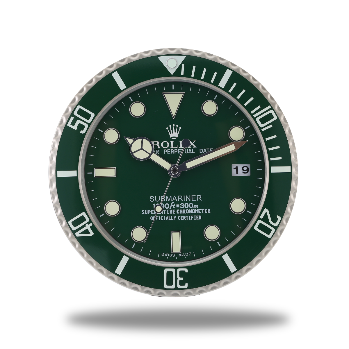 Horloge Murale Rolex Submariner - Vert Luxueux