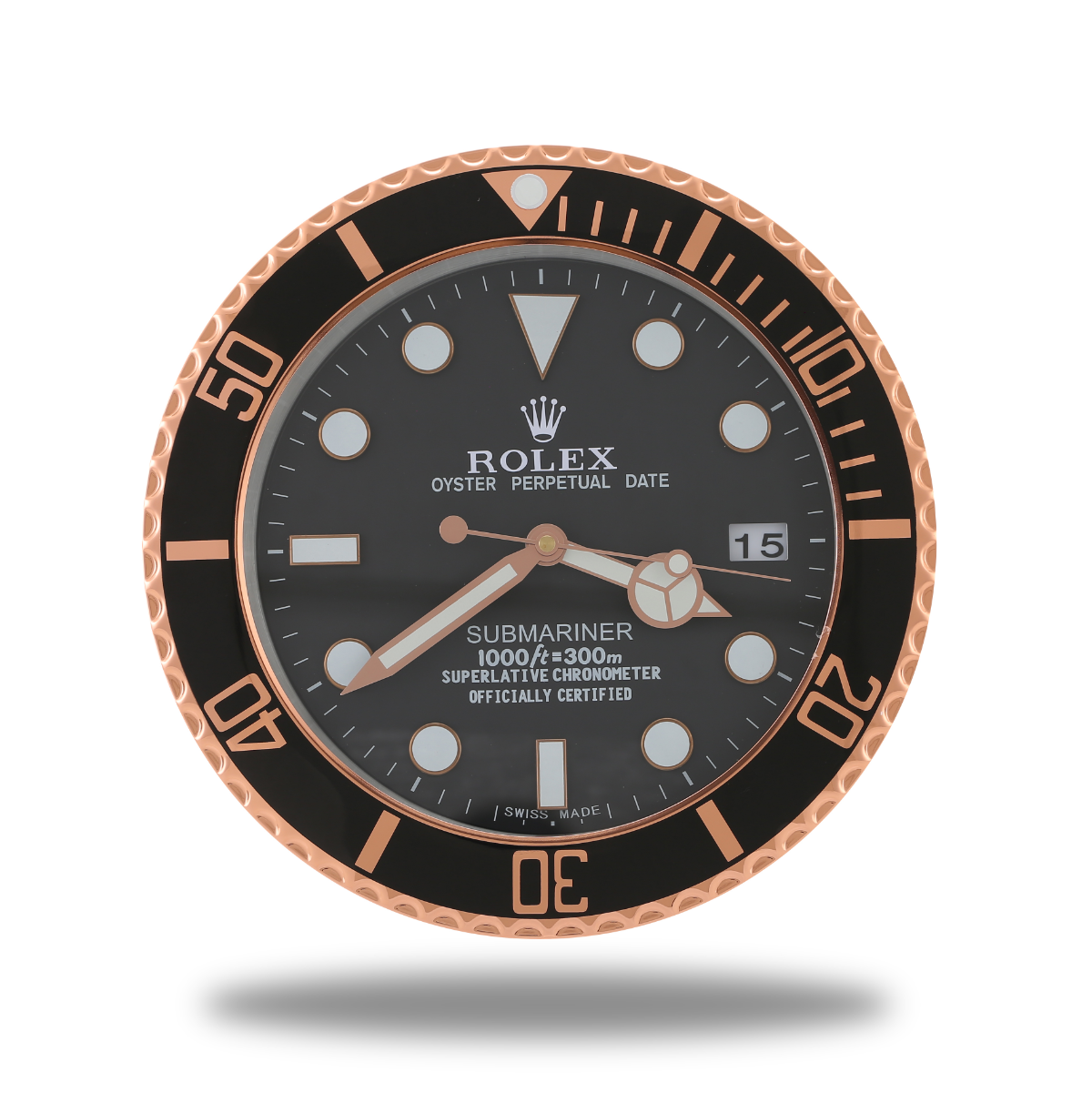 Submariner Rolex Wanduhr Rose Gold