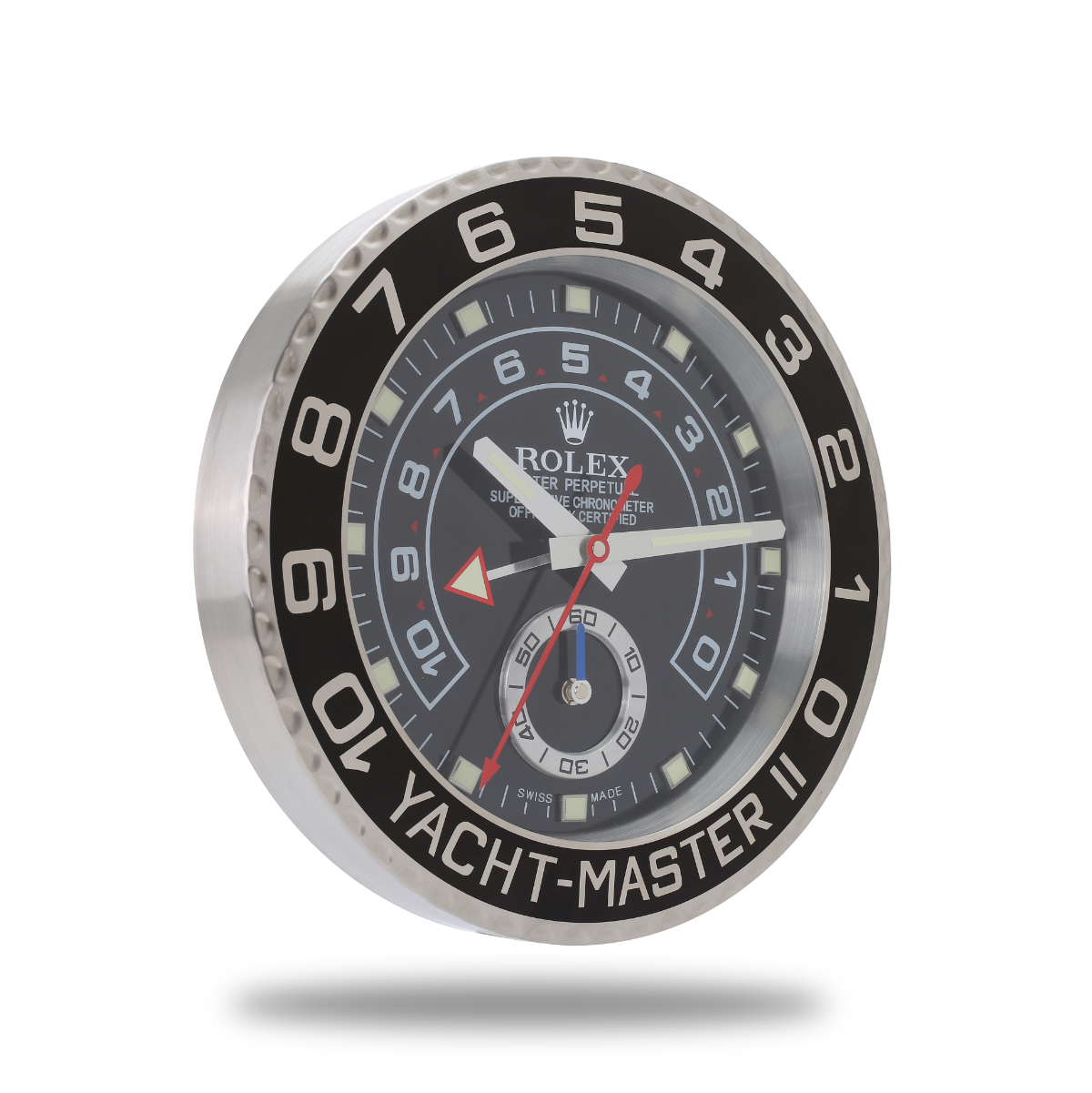 Horloge Murale Rolex Yacht Master - Noir Argenté