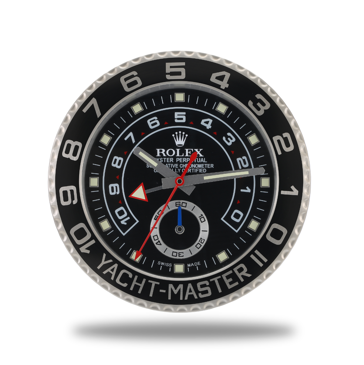 Horloge Murale Rolex Yacht Master - Noir Argenté