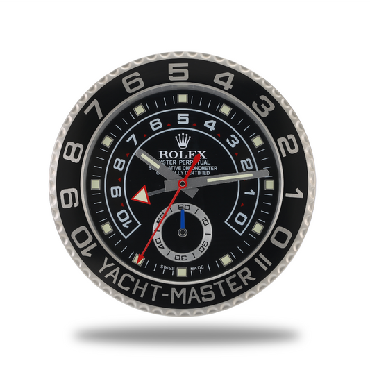 Horloge Murale Rolex Yacht Master - Noir Argenté