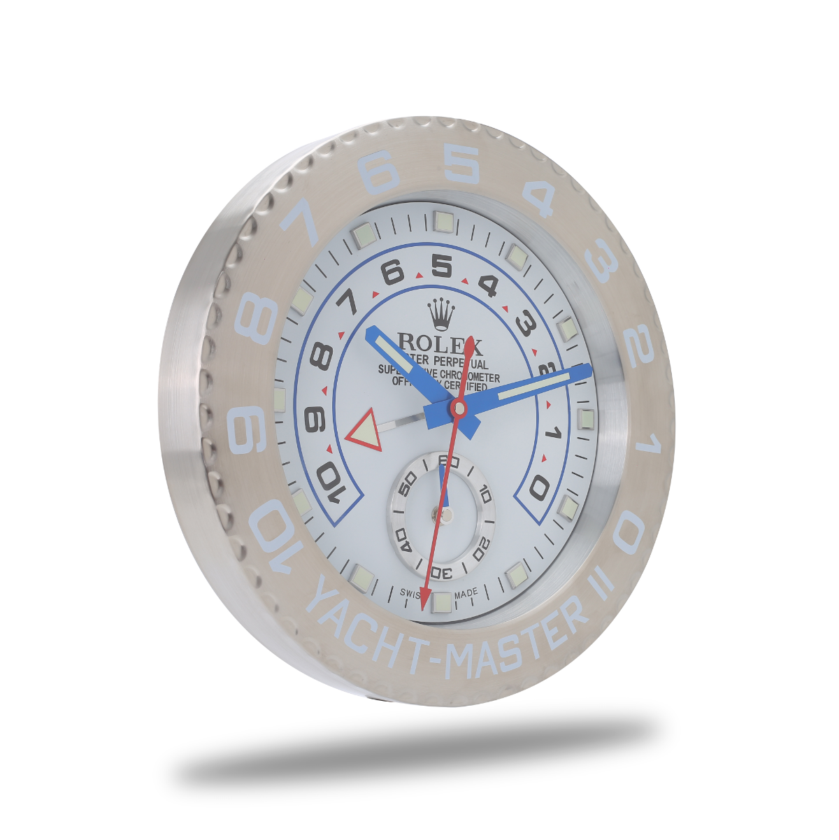 Horloge Murale Rolex Yacht Master - Prestige Parfait Tout Argent