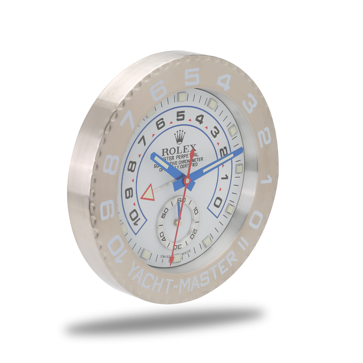 Horloge Murale Rolex Yacht Master - Prestige Parfait Tout Argent