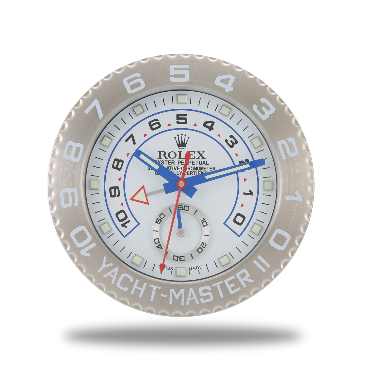Horloge Murale Rolex Yacht Master - Prestige Parfait Tout Argent
