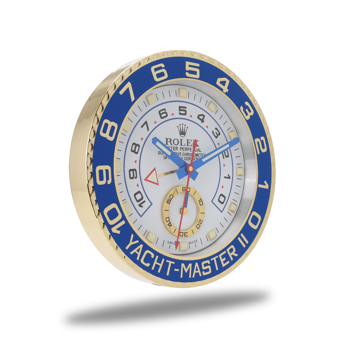 Horloge Murale Rolex Yacht Master en Or Blanc - Élégance et Fiabilité