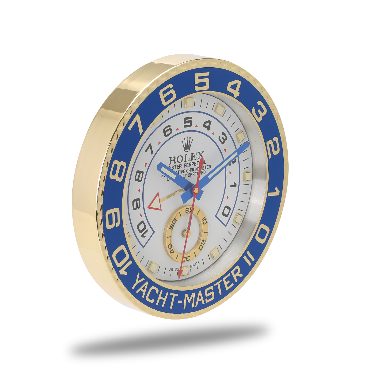 Horloge Murale Rolex Yacht Master en Or Blanc - Élégance et Fiabilité
