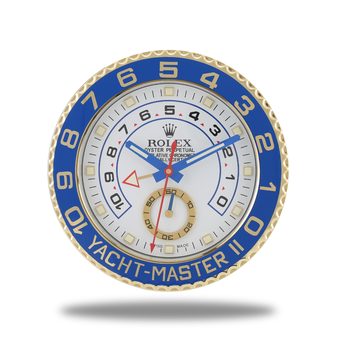 Horloge Murale Rolex Yacht Master en Or Blanc - Élégance et Fiabilité