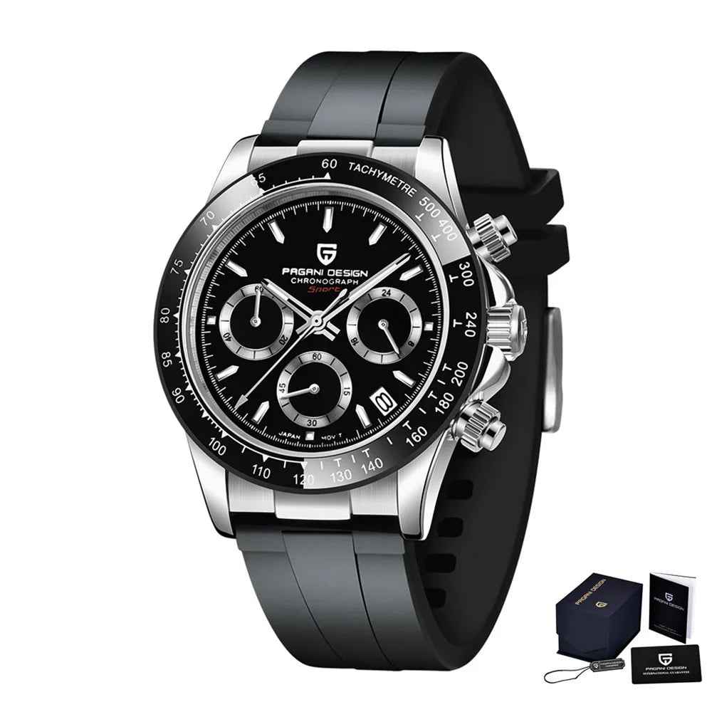 Montre Chronographe Sport Noir – Hommage à l’Icone de la Vitesse