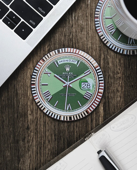 Sous-verres en Silicone Olive pour Enthousiastes de Montres