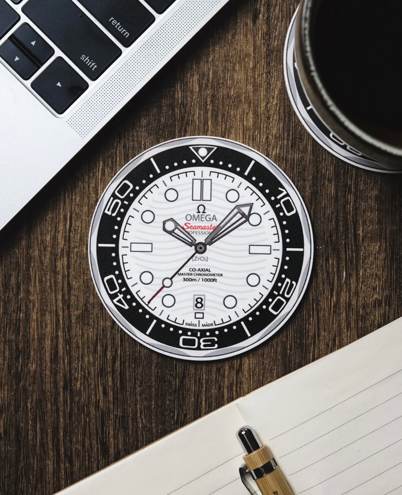 Sous-verres Étanches pour Amateurs de Montres - Seamaster White