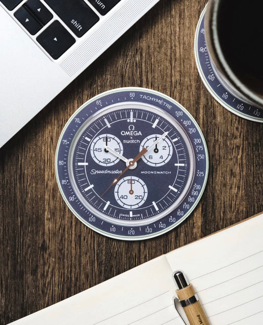 Sous-verres MoonSwatch Mission à la Terre - Cadeau Idéal pour Amateurs de Montres