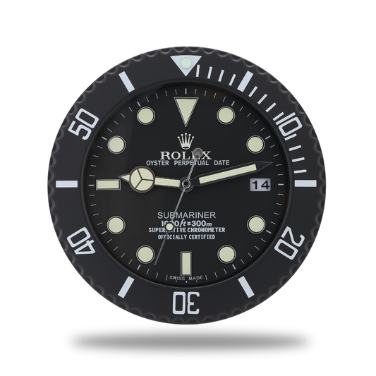 Submariner Rolex Wanduhr All Black