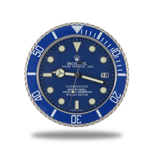 Horloge Murale Rolex Submariner - Bleu Brillant